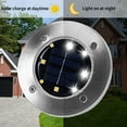 thumbnail image 2 of Luz solar al aire libre, 8 LED, paquete de 8 focos, lámpara solar para jardín, impermeable, IP65, luz decorativa para césped, para camino, jardín, terraza, patio, césped, blanco frío, 8 piezas, 2 of 6