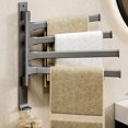 thumbnail image 3 of Swivel Towel Rack, 180 Flexibility, Ventilated Design, Versatile Hanging, Slipless Design, Punch Free Installation For Bathroom And Kitchen, 3 of 8