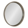 thumbnail image 1 of Kate and Laurel Hutton Round Decorative Wood Frame Wall Mirror, 30 Inch Diameter, Graywash, 1 of 6