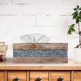 thumbnail image 6 of Barnyard Designs Rustic Metal and Distressed Wood Rectangular Tissue Box Cover with Storage Compartment - Decorative Facial Tissue Box Holder Farmhouse Country Decor, 12.5��� x 6&a, 6 of 6
