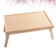 thumbnail image 3 of Escritorio portátil multifunción de madera maciza para ordenador portátil, mesa plegable para servir té, estudiar y desayunar (color madera)., 3 of 5