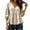 Beige, variant on Womens Summer Blouses Deep V Neck Ruffle 3/4 Puff Sleeve Peplum Hem Casual Boho Flowy Loose Tops, Red M