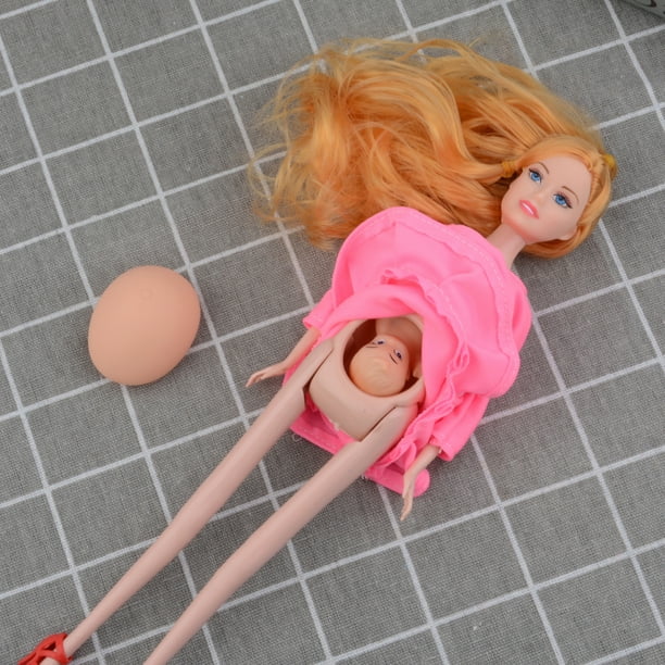 Poupée enceinte +2 bébés grossesse maternité enfant style Barbie