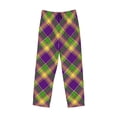 thumbnail image 6 of Daiia Mardi Gras Plaid Men's Sleep Pant with Pockets and Drawstring,Pajama Pants-, 6 of 9