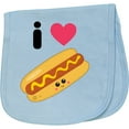 thumbnail image 2 of Inktastic I Love Hot Dogs Baby Burp Cloth, 2 of 3