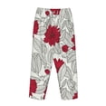 thumbnail image 5 of Xecao Leaves And Anemone Women's Straight Lounge Pajama Pants: The Epitome of Relaxed Sleepwear, 5 of 9