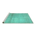 thumbnail image 2 of Ahgly Company Machine Washable Indoor Rectangle Abstract Turquoise Blue Contemporary Area Rugs, 2' x 4', 2 of 4