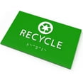 thumbnail image 2 of ADA CENTRAL SIGNS - 6" X4" Recycle Sign - ADA Compliant Tactile Graphics Grade 2 Braille Text | Wall Mount Plastic Trash Can, Bin Signs for Offices, Hotels, Schools, Warehouses, and Apartments, 2 of 7
