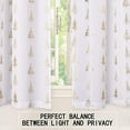 thumbnail image 6 of RONSHIN tree metal foil pattern cafe curtains are 36 inches long, and a variety of short-layer curtains with golden tree pole pockets, suitable for kitchen and bathroom curtains, 6 of 8