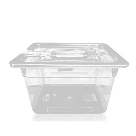 HOMEMAXS 2pcs Transparent Slow Cooking Machine Lid Clear Plastic Steamer Basket Cover Replacement Sous Vide Lid for Precise Cooking Pot Accessories