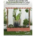 thumbnail image 4 of EuKer Planter Box with Trellis, Wooden Raised Garden Bed with Side Supports, Canopy & Drainage Holes for Climbing Vines, Flowers, Plants, 4 of 7