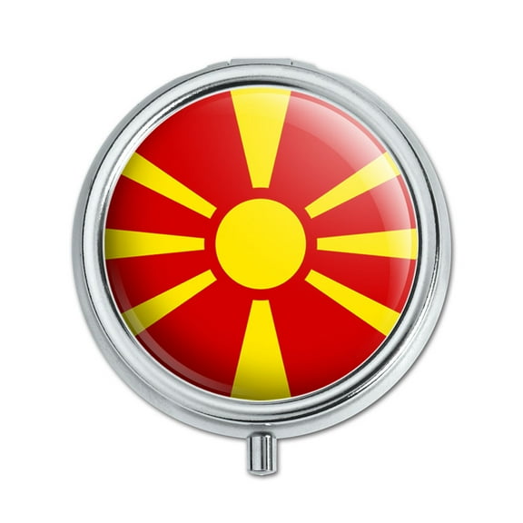 Macedonia National Country Flag Pill Box
