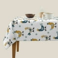 thumbnail image 3 of Wukai Farm Roosters Waterproof Tablecloth for Kitchen Dining, Fits Square Tables for 2-4 Seats -54"x54", 3 of 7