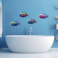 thumbnail image 7 of STONCEL Metal Fish Art Wall Decor, Set of 4 Metal Sea Fish Wall Art Decor for Outdoor Bathroom Swimming Pool, 7 of 7