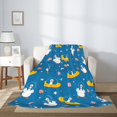 thumbnail image 5 of Throw Blanket for Couch Sofa and Bed, Cartoon Goose Super Soft Plush Throw Blanket, Fuzzy Cuteness Comfy Warm Washable Flannel Blanket & Throws for All Season 80"x60", 5 of 7