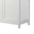 thumbnail image 3 of Benjara Aie 60 Inch Storage Cabinet, Framed Slatted Panel Doors, White, Brown Wood, 3 of 5