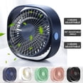 thumbnail image 1 of POINTERTECK Ventilateur de Bureau USB Ventilateur de Table de Bureau Portable avec 3 Vitesses 360 Rotation Réglable Vent Fort Silencieux Mini Ventilateur pour le Bureau, 1 of 6