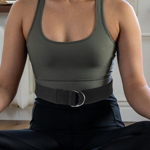 LITINKIMI 2Pcs Black Cotton Yoga Strap Inelastic Band Durable Stretching Exercise Accessory