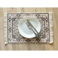 thumbnail image 2 of Fennco Styles Antique Turkish Printed with Fringe Placemats 14" W x 19" L, Set of 4 - Brown Oriental Woven Table Mats for Dining Room, Banquets, Family Gatherings, and Holidays, 2 of 6