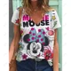thumbnail image 3 of Camisetas de cuello en V de verano de dibujos animados de Disney Minnie 2024 para mujer, camisetas casuales de gran tamaño con estética de Mickey en 3D, camisetas de moda Harajuku, 3 of 5