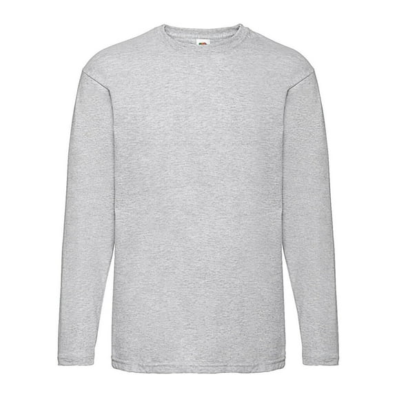 Fruit of the Loom Mens Valueweight Heather Long-Sleeved T-Shirt