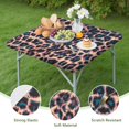 thumbnail image 4 of Leopard Print Pattern Square Fitted Tablecloth with Elastic Edge,Square Table Cover,Washable Elastic Table Cover for Home Kitchen Party Decor 34"x34", 4 of 6