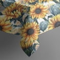 thumbnail image 5 of White Blue Sunflower Pattern Square Tablecloth,Waterproof Square Table Cover,Wipeable Spillproof Washable Table Cover for Home Kitchen Party Decor 42"X42"(107x107cm), 5 of 6