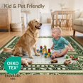 thumbnail image 4 of ODIKA 2'x3' Ultra-Soft Accent Mat, Interlocking Mosaic Funky Currency Note Bold Border Collage Motif None Washable, Bare feet friendly, Easy Care Indoor rug for Bedside, Footrest, 4 of 7