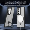 thumbnail image 2 of Compatible with MagSafe Samsung Galaxy S23 Ultra Case Clear, Embedded Kickstand Cover with Magnetic Wirless Charging Shockproof Matte Slim Phone Case for Galaxy S23 Ultra (Black), 2 of 12