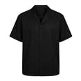 thumbnail image 4 of BUIGTTKLOP Button down Shirts for Mens Short Sleeve Shirts Collared Summer Tops Loose Fitting, 4 of 6