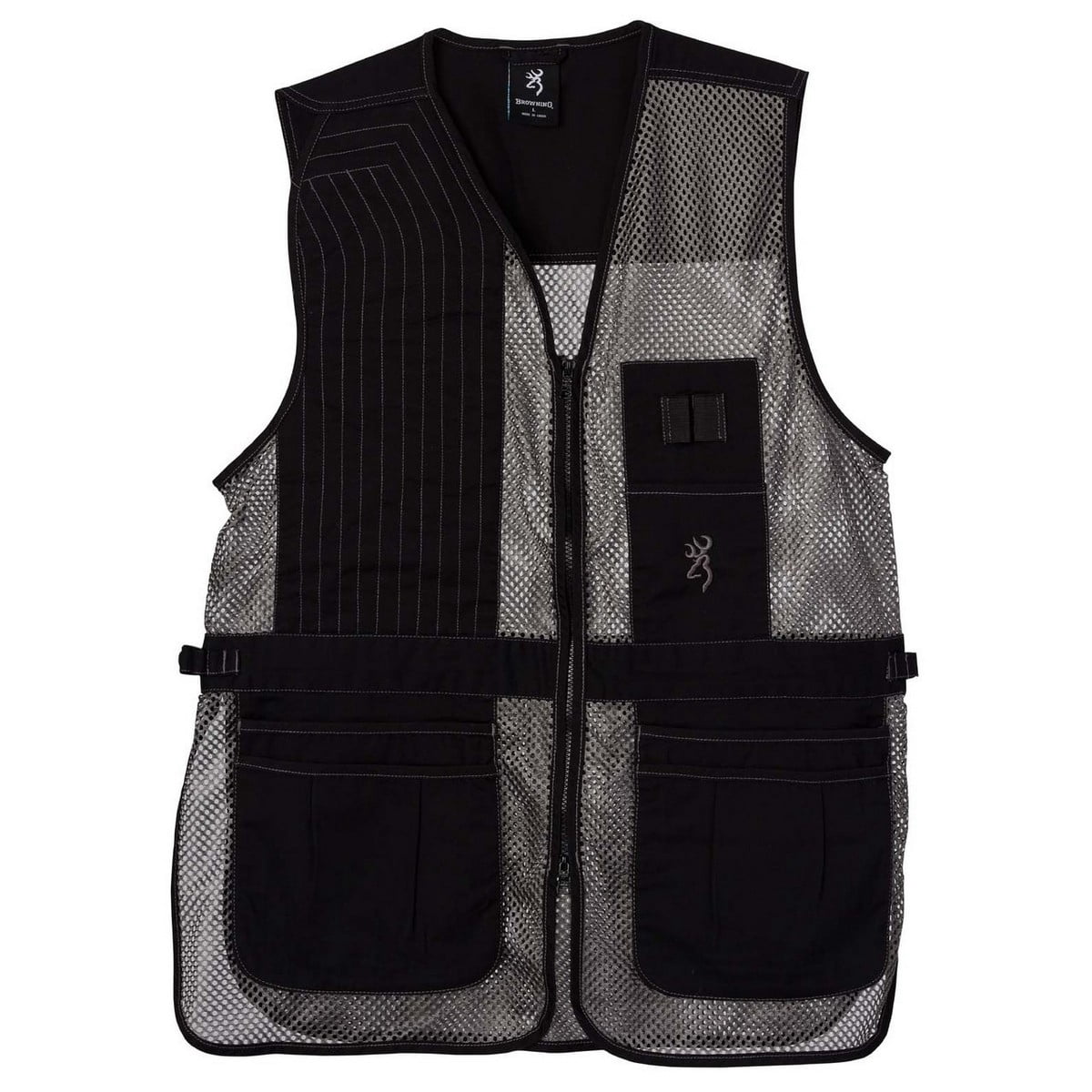 Browning Trapper Creek Mesh Shooting Vest Black/Grey Small
