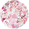 thumbnail image 3 of Jiibva 50Pcs Ballet Dance Stickers Laptop Car Scrapbook Phone Skateboard Suitcase Luggage Bike Dacing Movements Ballerina Vinyl Waterproof Aesthetic Personalised Stickers, 3 of 7