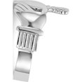 thumbnail image 4 of Bague Claddagh 14 Carats en Or Blanc pour Hommes, 4 of 5