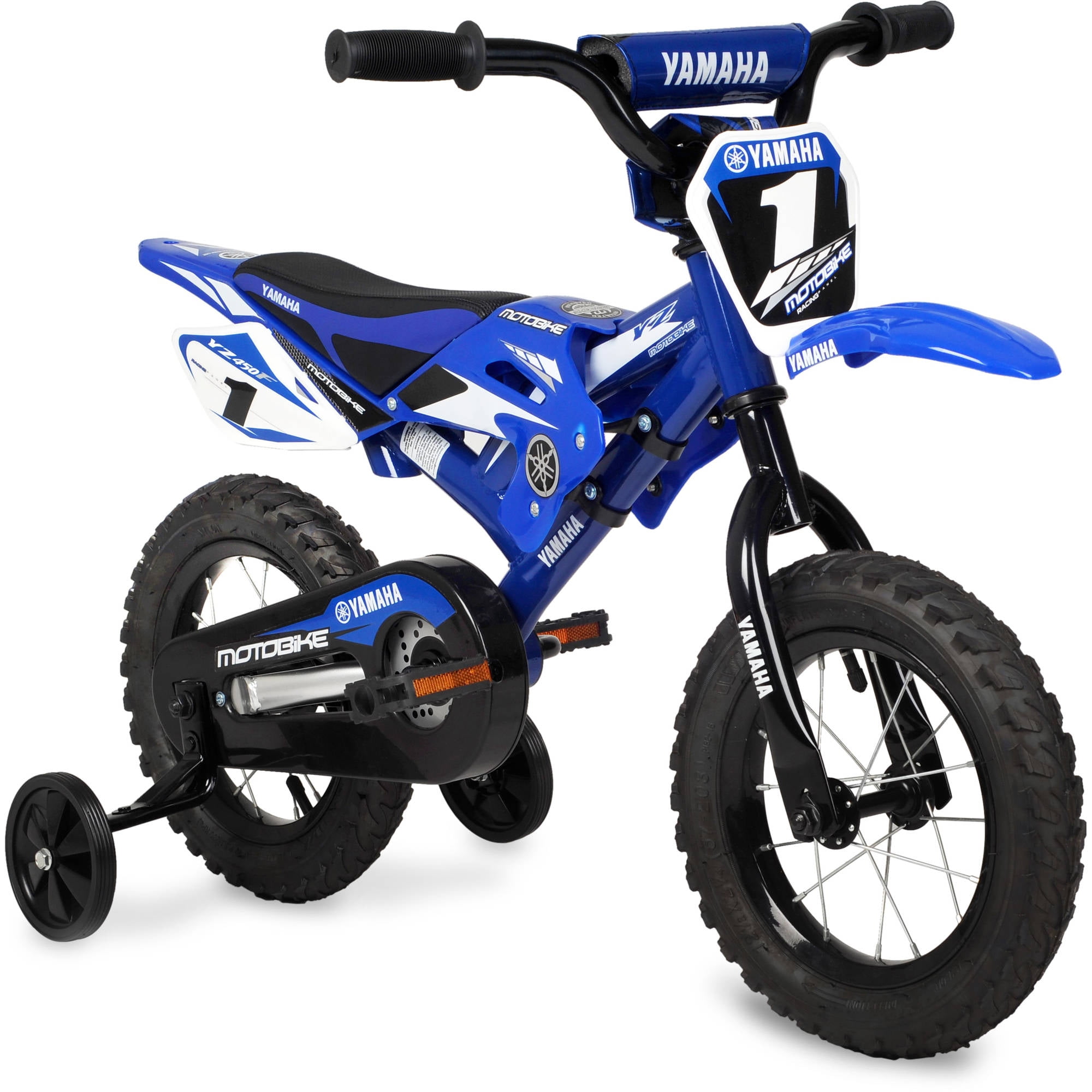 Boys Kids 1st Bike 12" BMX Moto Yamaha training wheels BLUE Fast FREE SHIPPING 