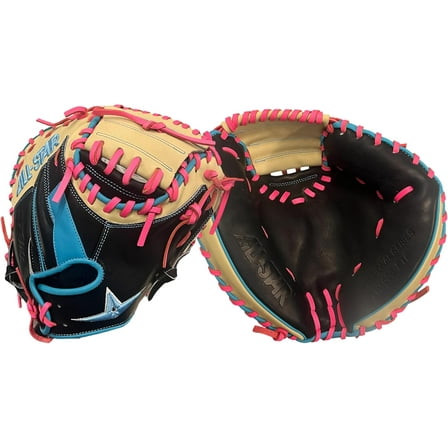 All Star S7 Elite 33A Baseball Catcheratms Glove 2-Piece Closed Black/Blue 33 Right Hand