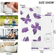 thumbnail image 2 of Watercolor Purple Butterfly Towels 2 Piece Washcloth Hand Towels, Highly Absorbent Towels for Bathroom, Hotel, Gym and Spa 28 X 16 Inches, 2 of 7