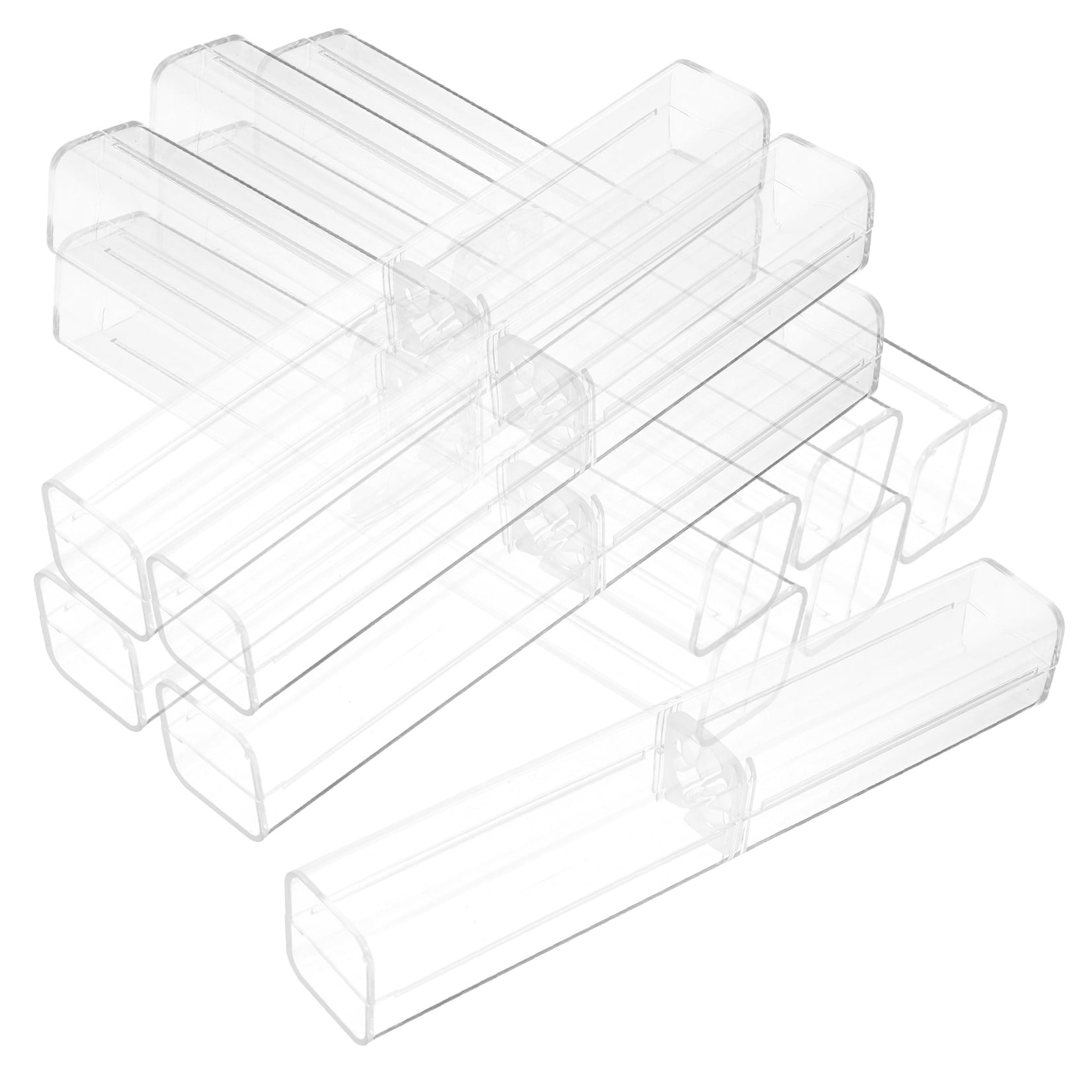 WHAMVOX  25 Pcs Pen Storage Case Tube Empty Clear Pencil Boxes Small