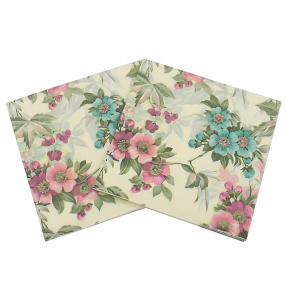 CCOCC 2026 New Printed Flower Paper Napkins for Wedding & Party Decoration Tissue Fabric Decoupage Napkin,20 Count for Birthday,Bridal Shower,Baby Shower,Picnic,Tea Party