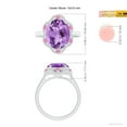 thumbnail image 5 of ANGARA Natural 4.3 ct Amethyst Floral Ring with Reverse Tapered Shank in 14K White Gold for Women (Size-12x10mm) | February Birthstone, Anniversary, Jewelry Gift for Women | Natural Amethyst Ring, 5 of 10
