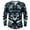 Blue, variant on Mens Camouflage Henley Shirts Long Sleeve Crew Neck Button T-Shirts Big and Tall Slim Fit Sport Shirt Camo Outdoor Hiking Tees Tops Army Green M