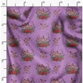 thumbnail image 2 of Soimoi Purple Velvet Fabric Deer Animal Printed Fabric 1 Yard 58 Inch Wide, 2 of 5