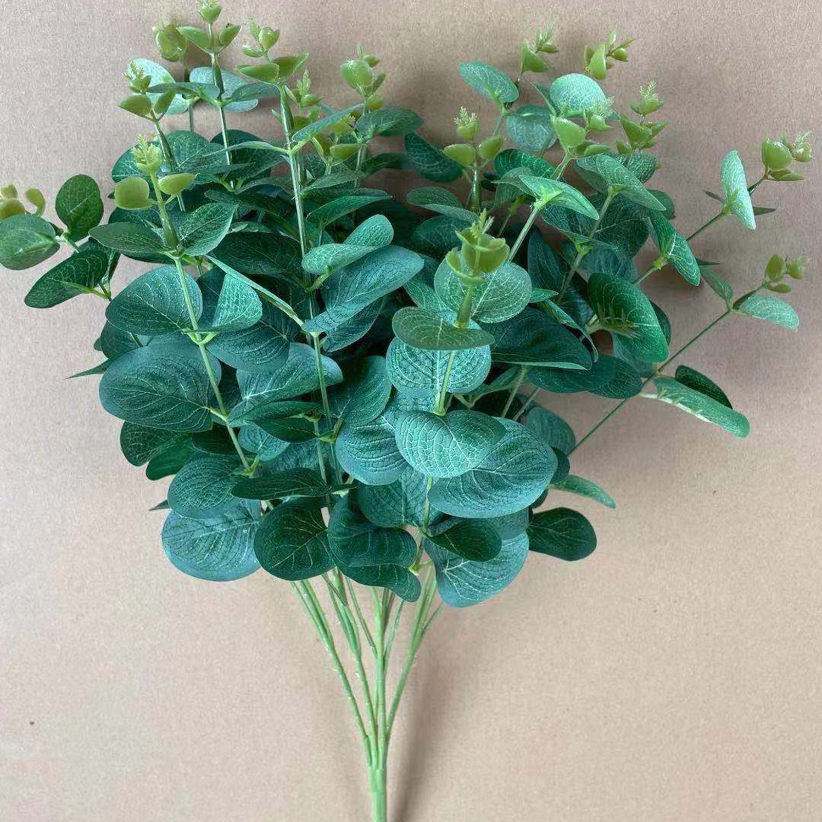 Yesbay 1Pcs Artificial Flower Realistic Faux Eucalyptus Flower Dining