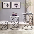 thumbnail image 3 of Bowery Hill Contemporary Wood 3-Piece Nesting Tables in White, 3 of 6