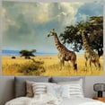 thumbnail image 2 of Nawypu Fabric 7x5ft Giraffe Backdrop Africa Safari Landscape Photography Background Giraffe Birthday Kenya Party Decorations Banner Photo Booth Props Wildlife Animals Zoo, 2 of 6