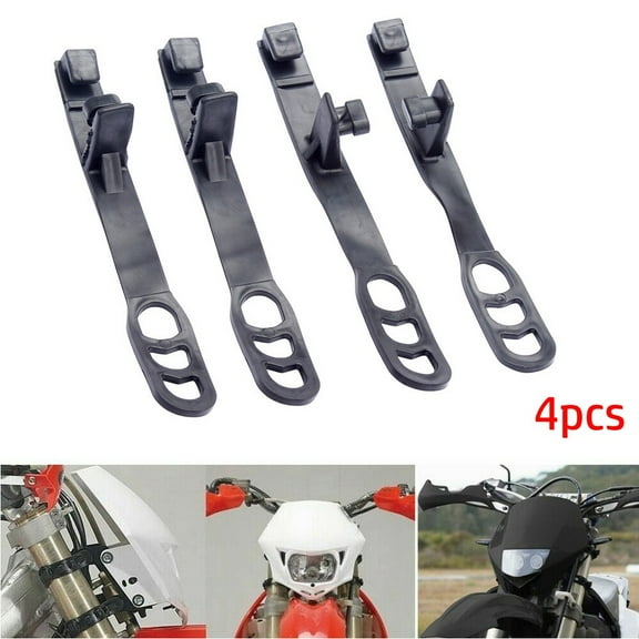 Tekuisi 4x Motorcycle Headlight Rubber Straps Universal for Off-road Dual Sport Motorcycles Dirt Bikes Fixing Bracket Strap Accessories