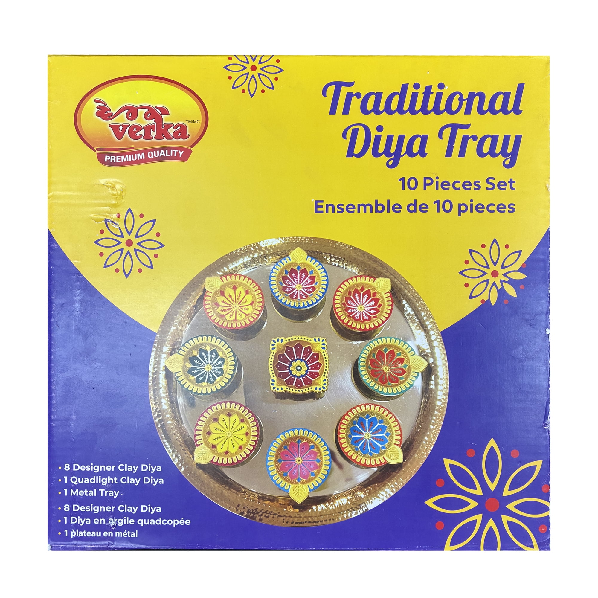 Verka 9 piece diya set