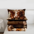 thumbnail image 6 of jejeloiu Kawaii Highland Cow Queen Comforter Set Kids,Rustic Botanical Daisy Bedding Comforter Set,Reversible,3 Pieces, 6 of 8