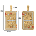 thumbnail image 5 of Real 3.00 Cwt Moissanite Diamond Iced Out King Of Diamonds Poker Playing Cards Custom 14K Gold Finish Pendant Charm Necklace, 5 of 5