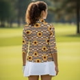 thumbnail image 5 of Uorisanigo Tribal Sunflower Women Long Sleeve Golf Polo Shirts Casual Comfortable Quick Dry Athletic Polo Shirts Soft Breathable Tennis Tops Quarter Zip Womens Outing Wear Size L, 5 of 7
