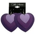 thumbnail image 2 of Mi Amore Heart Dangle-Earrings Purple, 2 of 2